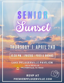 Senior Sunset 2026 April 2nd at 6:30 PM